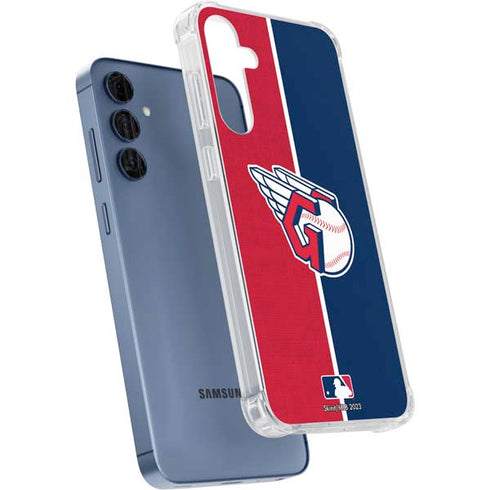 MLB Cleveland Guardians Split Galaxy A35 5G Clear Case
